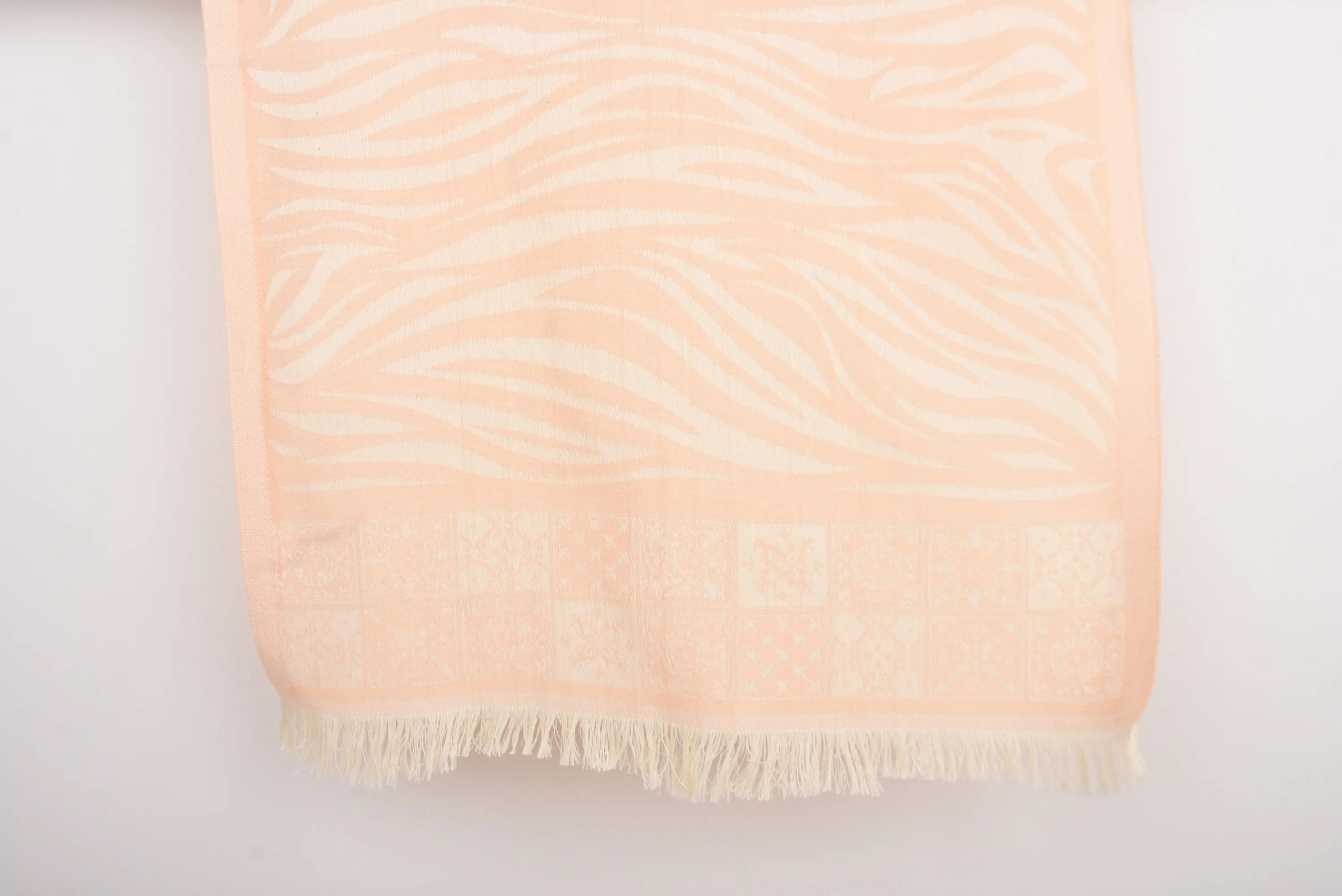 Personalized Powder Pink Striped Hand Towel, 28x20 Inches, Organic Cotton - 1