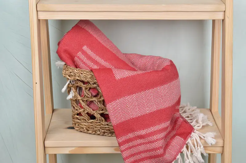Embroidered Towel, Employee Gifts, 68x38 Cotton Chevron Towel, Luxury towel, Traditional Turkish peshtemal for hammam, Personalized Gift - 4