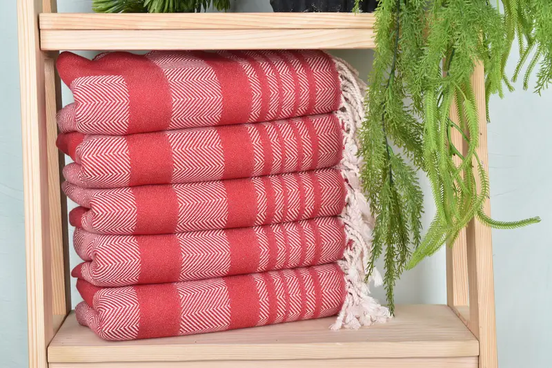 Embroidered Towel, Employee Gifts, 68x38 Cotton Chevron Towel, Luxury towel, Traditional Turkish peshtemal for hammam, Personalized Gift - 1