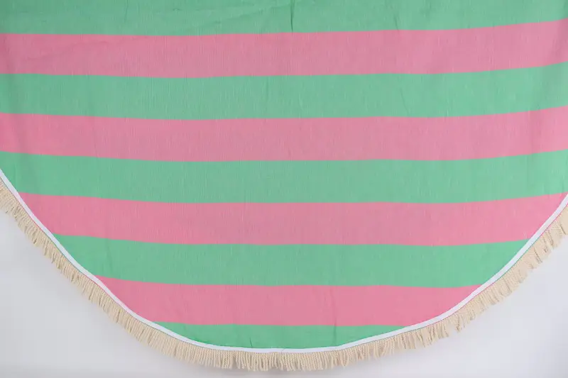 Best Friend Gift, Turkish towel, Kids Beach Towel, 64x64 Cotton Striped Round Towel, Personalized Gift For Her, Turkish hand towel, Hammam Towel USA - 1