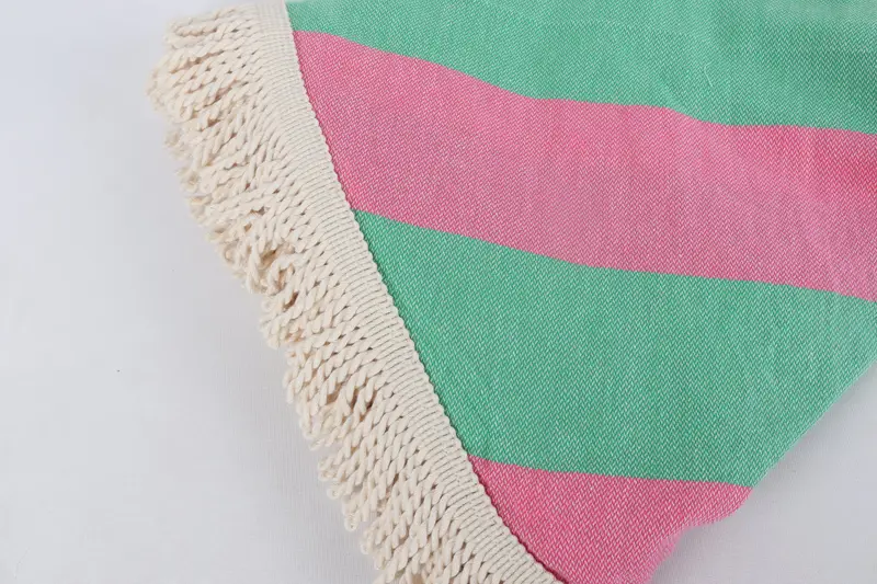 Best Friend Gift, Turkish towel, Kids Beach Towel, 64x64 Cotton Striped Round Towel, Personalized Gift For Her, Turkish hand towel, Hammam Towel USA - 5