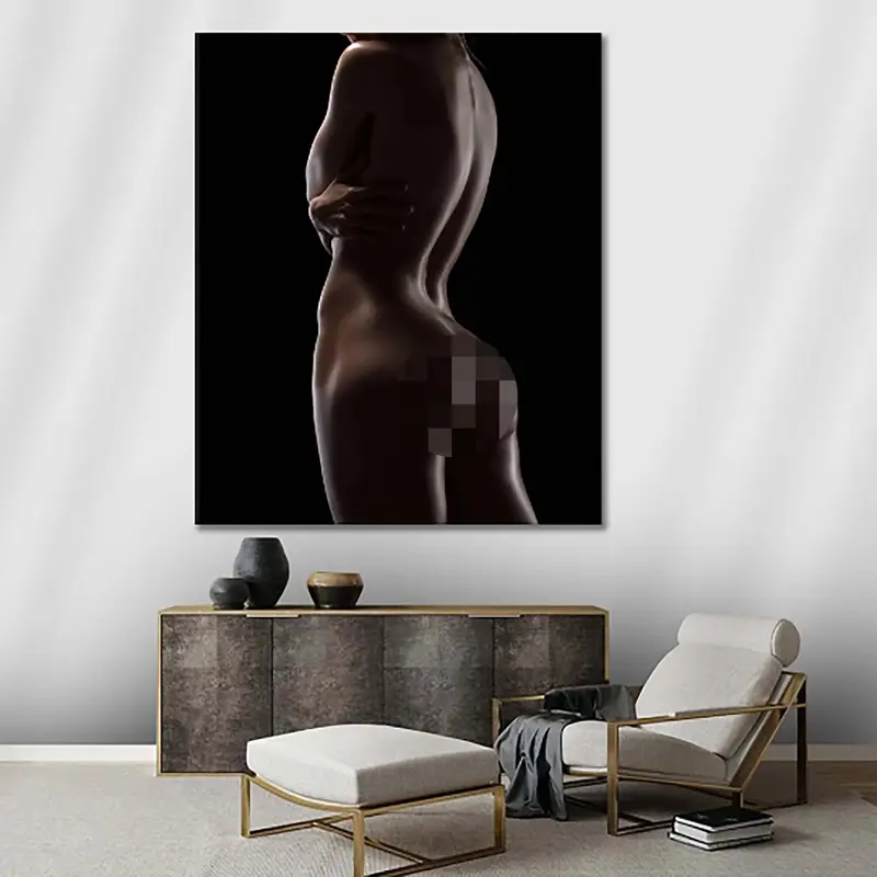 Erotic Wall Art, Erotic Nude Canvas, Sexy Body Decor, Sensual Art, Girl Nu Print, Bedroom Wall Decor, Erotic Mature Art, Nude Canvas, Mature - 2