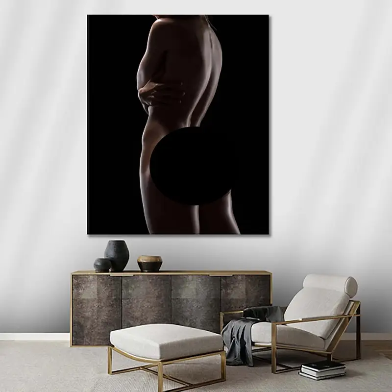 Erotic Wall Art, Erotic Nude Canvas, Sexy Body Decor, Sensual Art, Girl Nu Print, Bedroom Wall Decor, Erotic Mature Art, Nude Canvas, Mature - 1