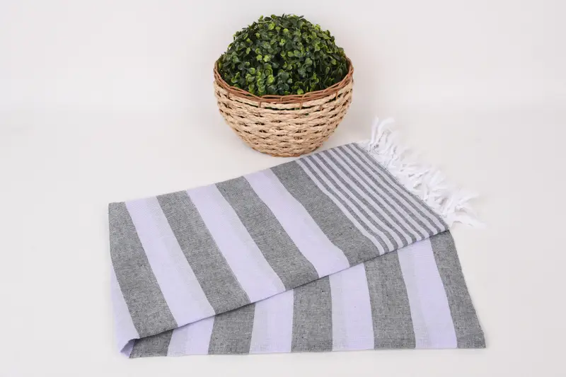 Personalized Wedding Gift For Couple, Embroidered Towel, Yoga Towel, 68x36 Cotton Striped Towel, Bridal Shower Gift, Sand-resistant towel - 4