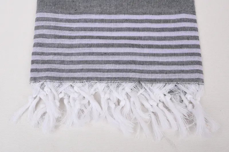 Personalized Wedding Gift For Couple, Embroidered Towel, Yoga Towel, 68x36 Cotton Striped Towel, Bridal Shower Gift, Sand-resistant towel - 3