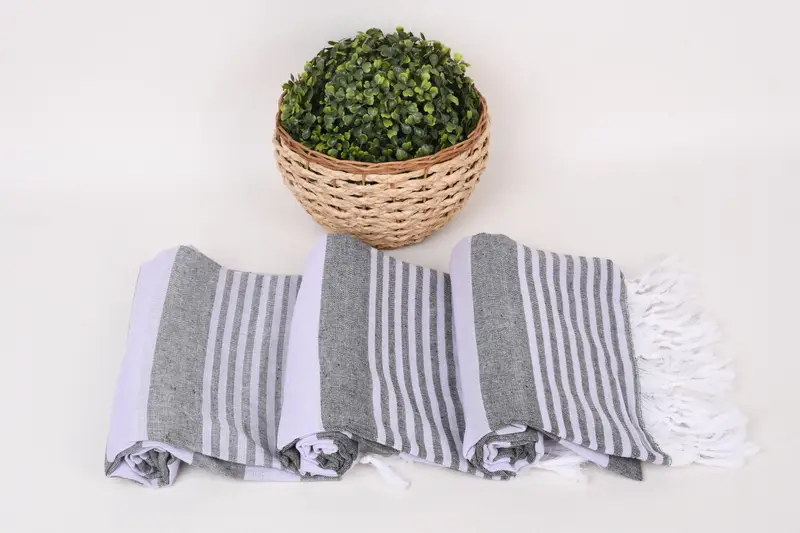 Personalized Wedding Gift For Couple, Embroidered Towel, Yoga Towel, 68x36 Cotton Striped Towel, Bridal Shower Gift, Sand-resistant towel - 8