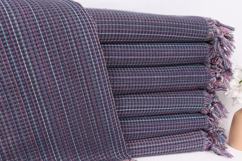 92x88 Cotton Geometric Towel, Woven Throw Blanket, Valentines Day Gift Idea, Beach Wedding Favor, Custom Wedding Gifts, Bedspread, Turkish Bedspread - 1