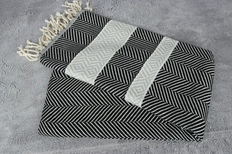 Monogram Turkish Towel, Turkish bath towel, Handmade Turkish Towel, Welcome Wedding Gift, Antibacterial Turkish peshtemal towel, Custom Towel - 6