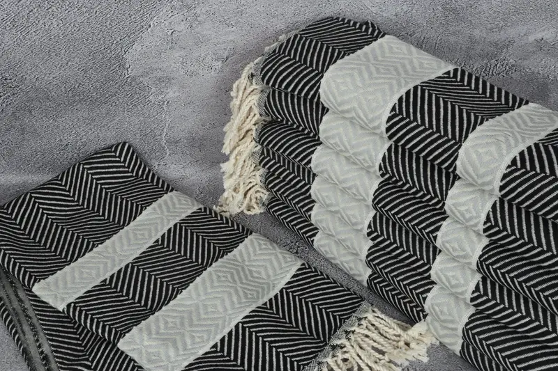 Monogram Turkish Towel, Turkish bath towel, Handmade Turkish Towel, Welcome Wedding Gift, Antibacterial Turkish peshtemal towel, Custom Towel - 2