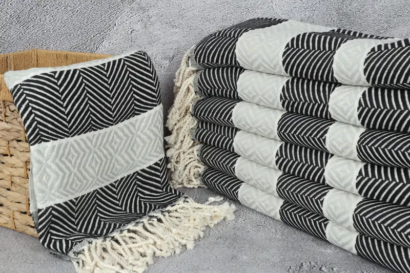 Monogram Turkish Towel, Turkish bath towel, Handmade Turkish Towel, Welcome Wedding Gift, Antibacterial Turkish peshtemal towel, Custom Towel - 3