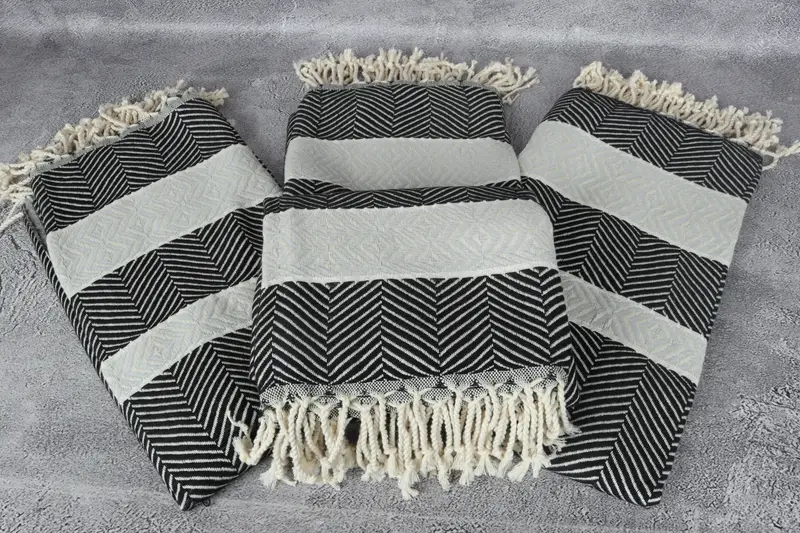 Monogram Turkish Towel, Turkish bath towel, Handmade Turkish Towel, Welcome Wedding Gift, Antibacterial Turkish peshtemal towel, Custom Towel - 4