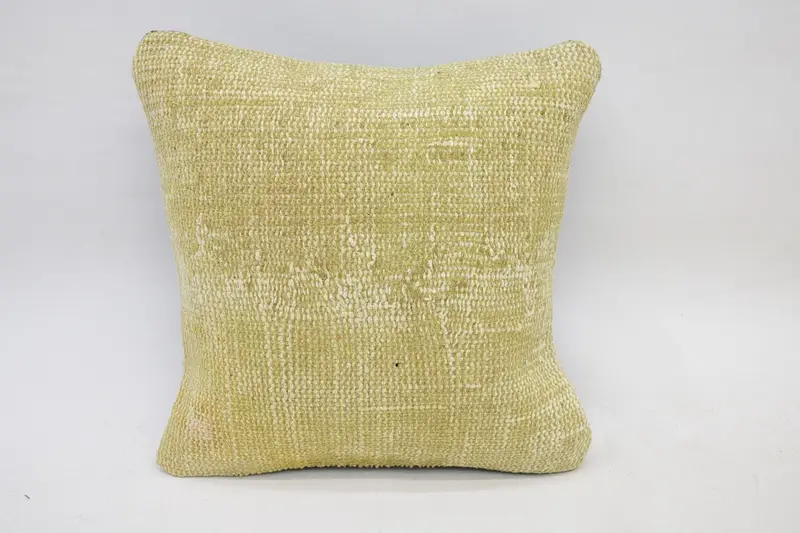 14x14 Beige Pillow Sham, Vintage Pillow, Gift Pillow, Pillow, Crochet Pattern Pillow, Interior Designer Pillow, Authentic Cushion Case - 1