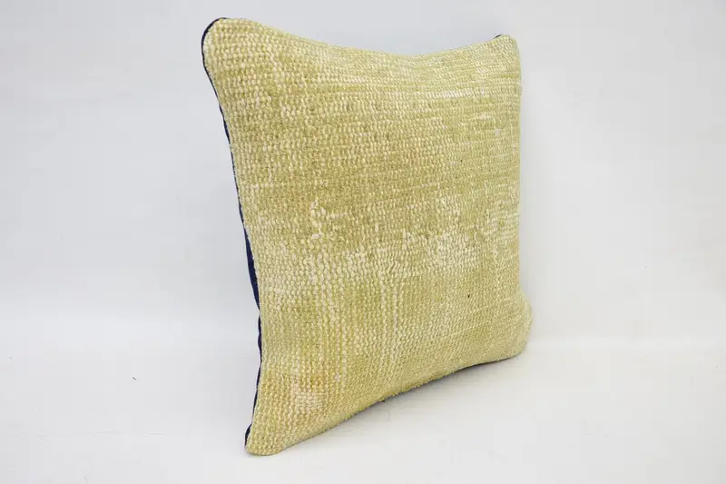 14x14 Beige Pillow Sham, Vintage Pillow, Gift Pillow, Pillow, Crochet Pattern Pillow, Interior Designer Pillow, Authentic Cushion Case - 2