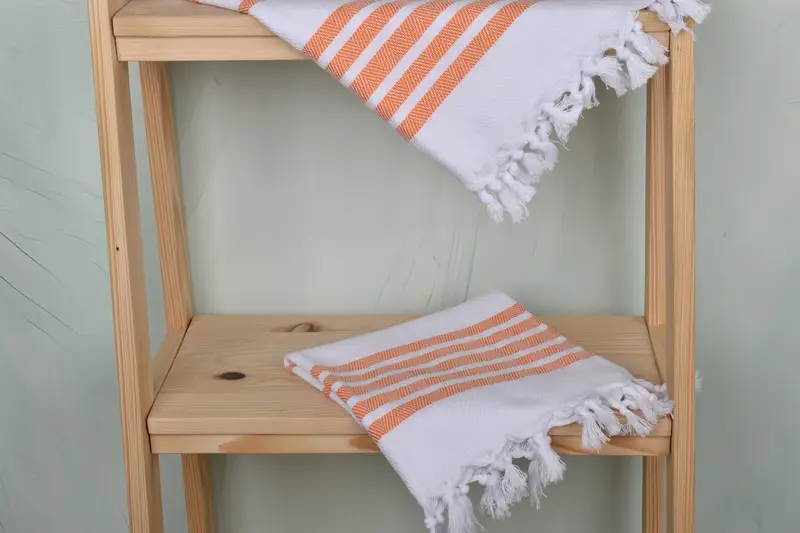 Monogram el havlu, spa hediyesi, Türk çay havlu, özelleştirilmiş Türk havlu, spa havlu, 36x24 pamuklu balıksırtı havlu, monogramlı el havlu - 5