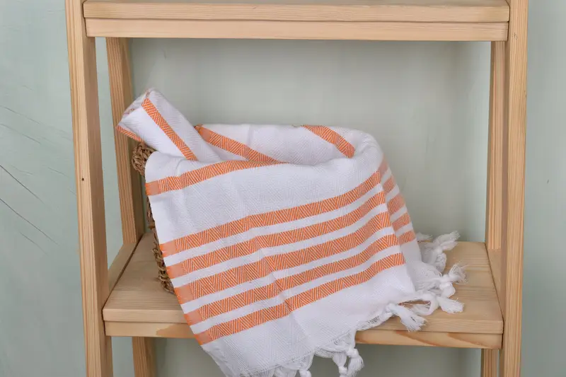 Monogram el havlu, spa hediyesi, Türk çay havlu, özelleştirilmiş Türk havlu, spa havlu, 36x24 pamuklu balıksırtı havlu, monogramlı el havlu - 4