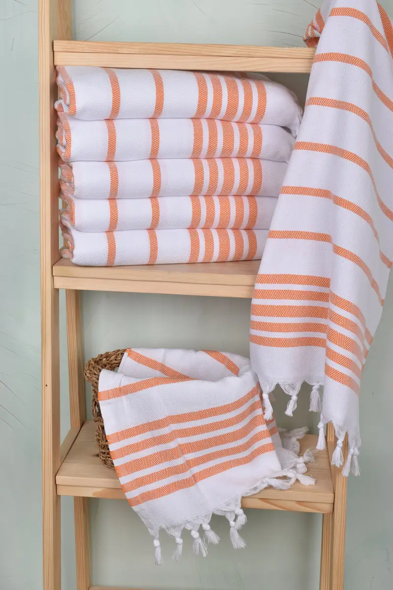 Monogram el havlu, spa hediyesi, Türk çay havlu, özelleştirilmiş Türk havlu, spa havlu, 36x24 pamuklu balıksırtı havlu, monogramlı el havlu - 3