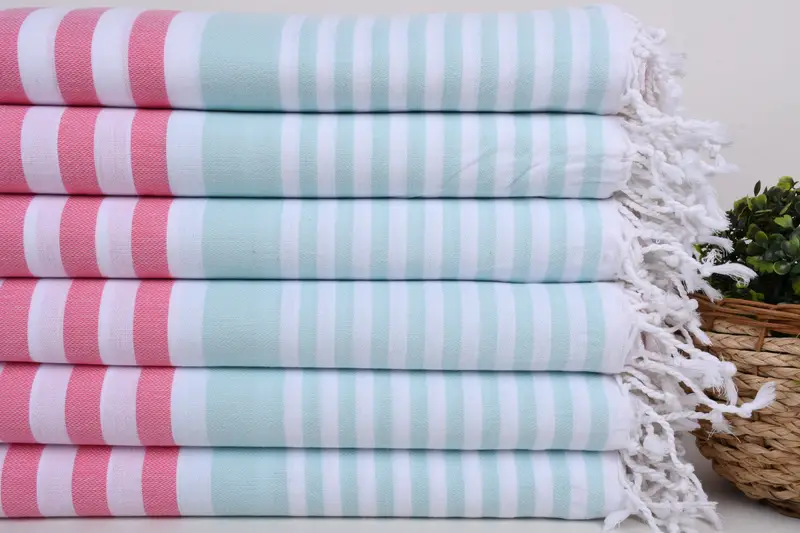 Yoga Towel, Organic Cotton Towel, 68x36 Cotton Striped Towel, Personalized Beach Towel, Custom Wedding Gift, Bathroom Towel, Bachelorette Party Gift - 2