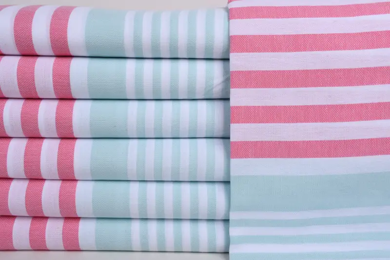 Yoga Towel, Organic Cotton Towel, 68x36 Cotton Striped Towel, Personalized Beach Towel, Custom Wedding Gift, Bathroom Towel, Bachelorette Party Gift - 1
