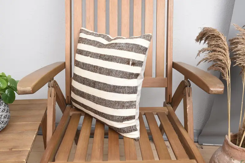 Pillow for Couch, Accent Cushion Cover, 16x16 White Pillow, Nautical Throw Cushion Case, Vintage Kilim Pillow, Pillow for Sofa, Cushion Cover - 3