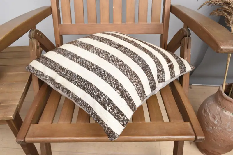 Pillow for Couch, Accent Cushion Cover, 16x16 White Pillow, Nautical Throw Cushion Case, Vintage Kilim Pillow, Pillow for Sofa, Cushion Cover - 4