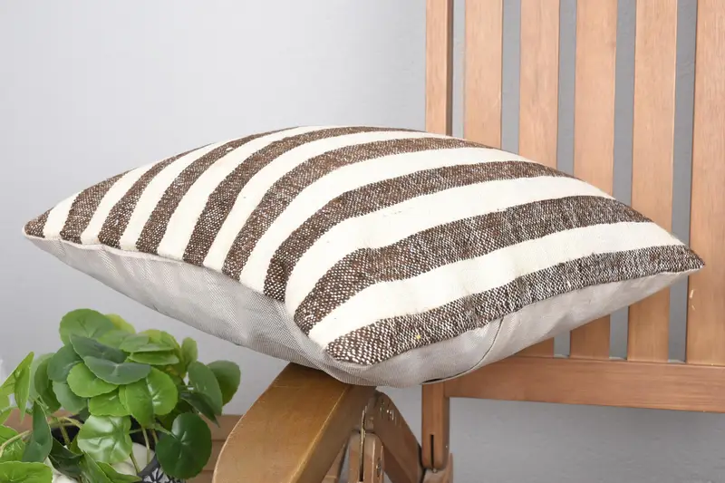 Pillow for Couch, Accent Cushion Cover, 16x16 White Pillow, Nautical Throw Cushion Case, Vintage Kilim Pillow, Pillow for Sofa, Cushion Cover - 6