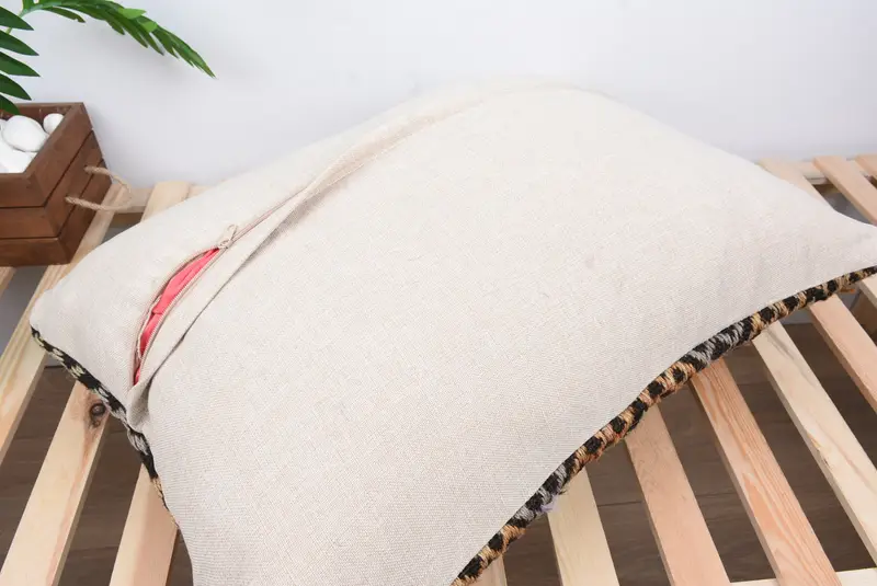 Turkish Kilim Pillow, Gift Pillow, Nomadic Pillow Sham, Office Chair Pillow Cover, 20x28 Brown Cushion Case, Cushion Cover, Home Decor Pillow - 8