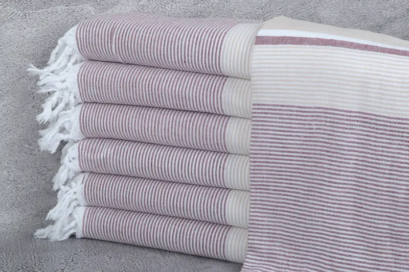 68x40 Cotton Striped Towel, Lightweight Turkish towel for beach, Quick-dry towel, Gift For Him, Valentines Day Gift For Him, Absorbent towel - 1