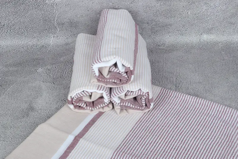 68x40 Cotton Striped Towel, Lightweight Turkish towel for beach, Quick-dry towel, Gift For Him, Valentines Day Gift For Him, Absorbent towel - 7