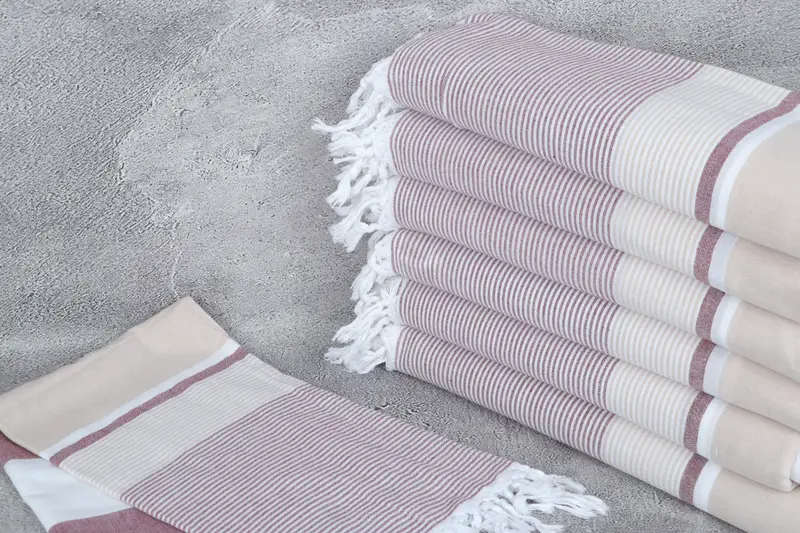 68x40 Cotton Striped Towel, Lightweight Turkish towel for beach, Quick-dry towel, Gift For Him, Valentines Day Gift For Him, Absorbent towel - 2