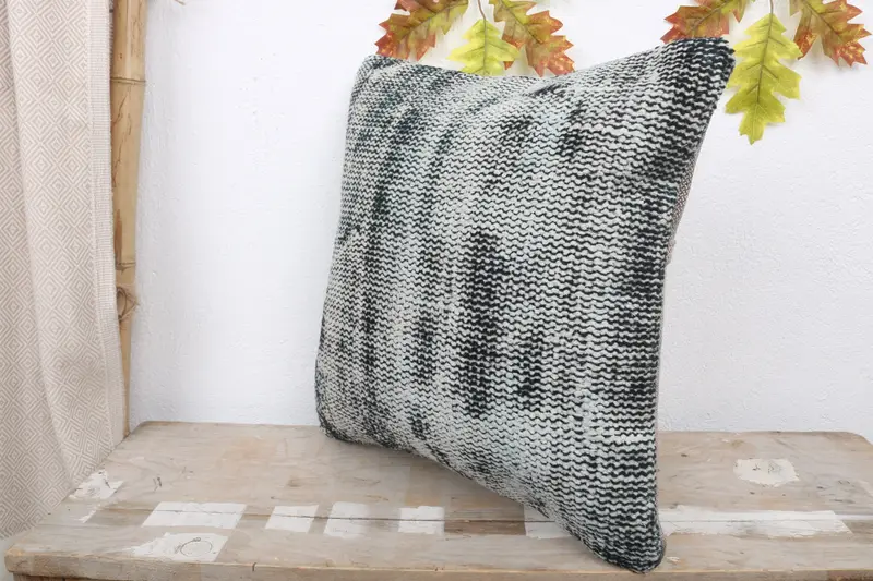 Ethnical Kilim Rug Pillow, Cushion Case, Vintage Pillow, Vintage Kilim Pillow Pillow Cover, 16x16 Brown Pillow Sham, Vintage Kilim Throw Pillow - 5