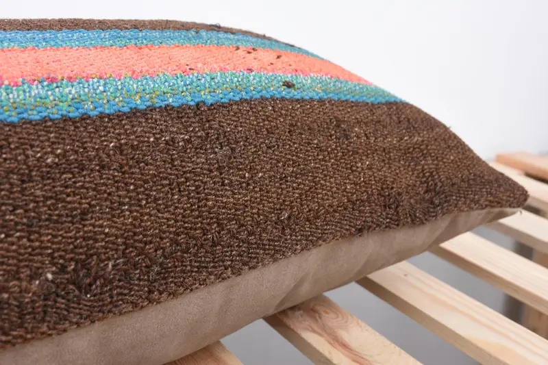 Handmade Cushion Cover, Turkish Kilim Pillow, 12x36 Green Cushion Cover, Interior Designer Pillow, Toss Pillow, Pillow Case, Throw Kilim Pillow - 7