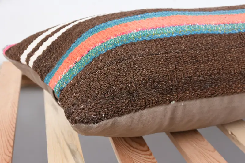 Handmade Cushion Cover, Turkish Kilim Pillow, 12x36 Green Cushion Cover, Interior Designer Pillow, Toss Pillow, Pillow Case, Throw Kilim Pillow - 6