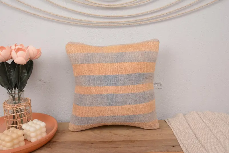 Pillow for Couch, Cushion Cover, Antique Pillows, Home Decor Pillow, Traditional Pillow, Square Throw Pillow Sham, 14x14 Gray Cushion Cover - 2