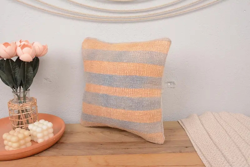 Pillow for Couch, Cushion Cover, Antique Pillows, Home Decor Pillow, Traditional Pillow, Square Throw Pillow Sham, 14x14 Gray Cushion Cover - 4