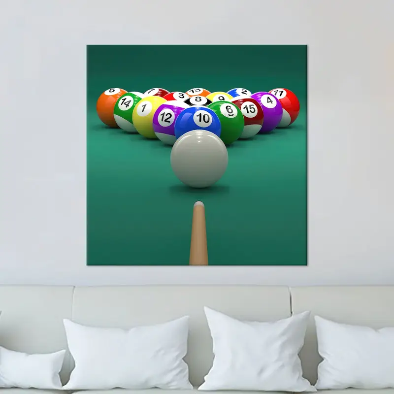 Billiard Wall Decor, Modern Canvas, Colorful Wall Decor, Boy Room Decor, Office Canvas Art, Sport Room Decor, Game Room Wall Art, - 3