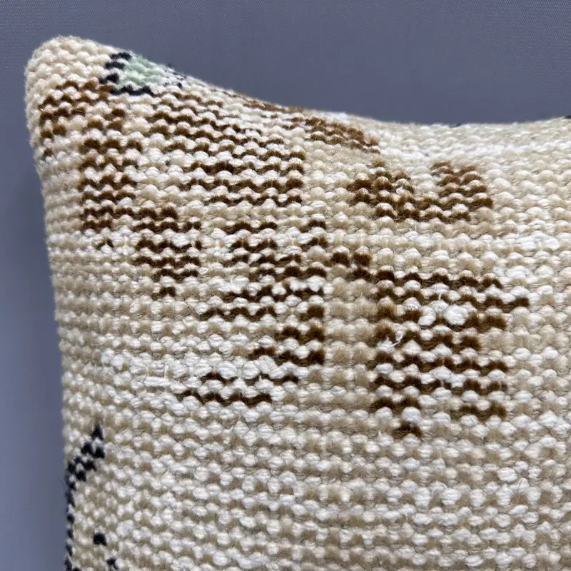Cushion, Lounge Throw Pillow, Kilim Cushion Sham, Vintage Kilim Pillow, 12x12 Beige Cushion Case, Oriental Pillow Sham, Turkish Pillow - 5