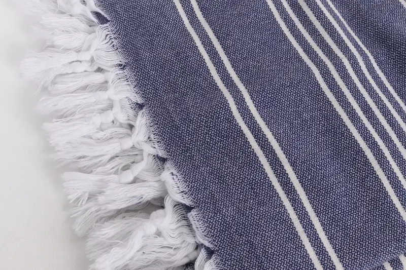 Regalos de Navidad, regalos de boda personalizados, toalla a rayas de algodón 96x70, manta decorativa, colchoneta turca, mantas de lanzamiento de boho, manta orgánica de playa - 7