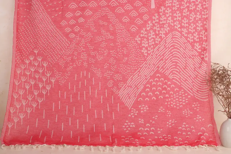 Personalized Turkish Beach Towel Monogrammed Red, Beige, 36x67 Inches