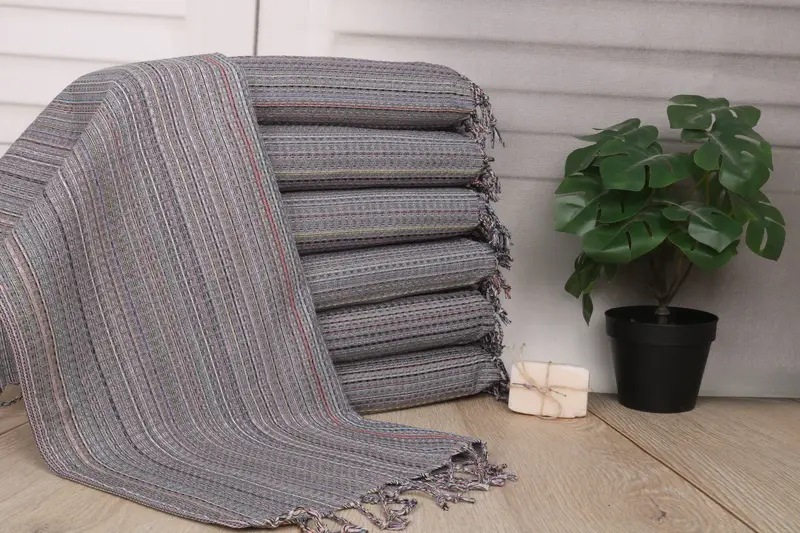38x18 Cotton Geometric Towel, Turkish Towel Monogram, Monogrammed Hand Towel, Personalized Hand Towel, Customized Towels, Turkish Towel Hand Towel - 1
