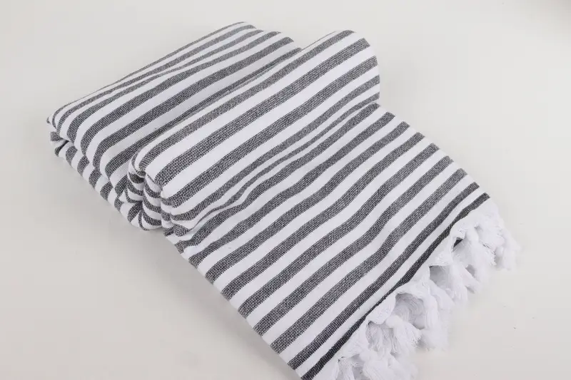 Gift Towel, Large Beach Towel Personalized, Custom Wedding Gift, Embroidered Towel, Personalized Turkish Towel, 70x36 Cotton Terry Striped Towel - 6