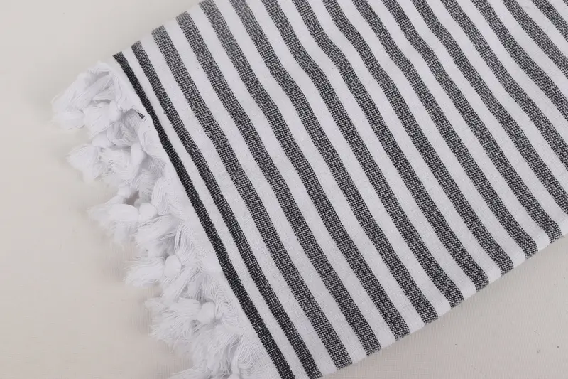 Gift Towel, Large Beach Towel Personalized, Custom Wedding Gift, Embroidered Towel, Personalized Turkish Towel, 70x36 Cotton Terry Striped Towel - 7