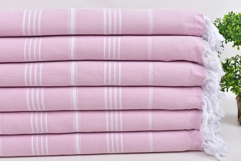 Beach Wedding Favor, Welcome Wedding Gift, Bridal Shower Favors, 70x40 Cotton Striped Towel, Custom Towel, Hammam Towel USA, Custom Gift - 3