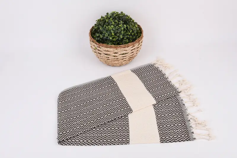 Gym Towel, Kitchen Towel, Home Gift, Small Bath Towels, Home Decor Gifts, Wedding Hand Made Gift, Personalized Hand Towel, 40x18 Cotton Zigzag Towel - 4
