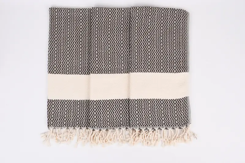 Gym Towel, Kitchen Towel, Home Gift, Small Bath Towels, Home Decor Gifts, Wedding Hand Made Gift, Personalized Hand Towel, 40x18 Cotton Zigzag Towel - 7