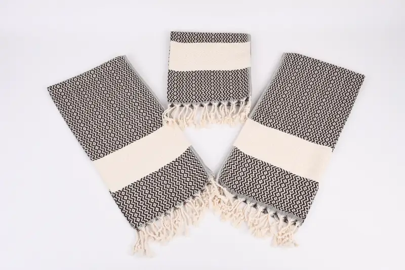 Gym Towel, Kitchen Towel, Home Gift, Small Bath Towels, Home Decor Gifts, Wedding Hand Made Gift, Personalized Hand Towel, 40x18 Cotton Zigzag Towel - 6