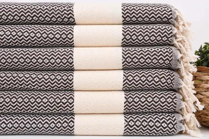 Gym Towel, Kitchen Towel, Home Gift, Small Bath Towels, Home Decor Gifts, Wedding Hand Made Gift, Personalized Hand Towel, 40x18 Cotton Zigzag Towel - 2
