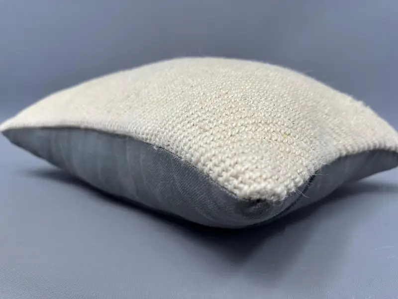 Turkish Kilim Pillow, 12x20 Beige Pillow Cover, Pillow for Couch, Cushion Cover, Kilim Pillow Cover, Outdoor Bolster Cushion Cover - 6