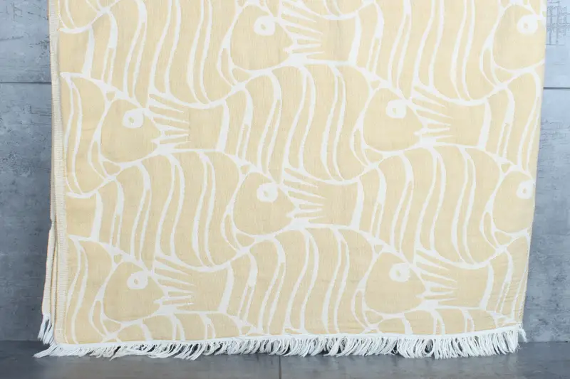 70x60 Cotton Fish Design Towel, Custom Blanket, Throw Blanket Couch, Christmas Gift Blanket, Gift For The Home Decor, Bachelorette Party Favors - 1