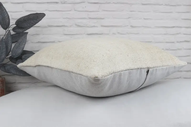 Cushion Cover, Rustic Pillow Case, Gift Pillow, Boho Pillow Sham Cover, 24x24 White Cushion Cover, Bed Cushion Cover, Pillow for Sofa - 7