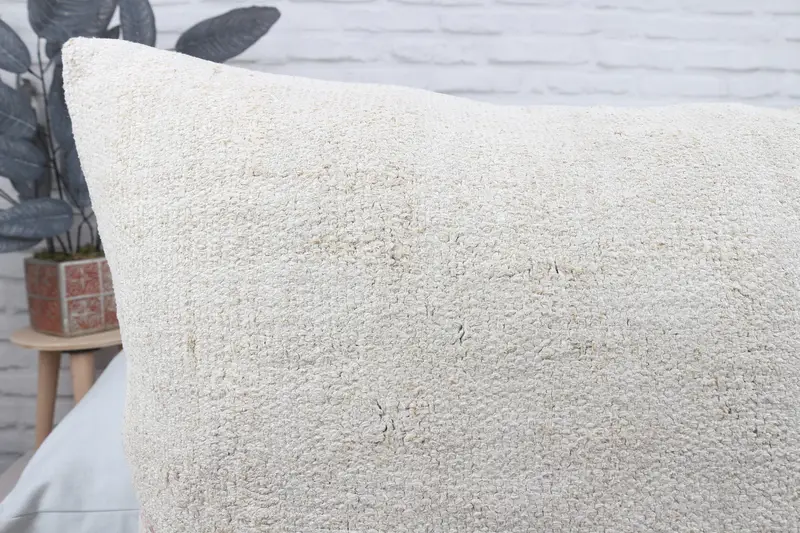 Cushion Cover, Rustic Pillow Case, Gift Pillow, Boho Pillow Sham Cover, 24x24 White Cushion Cover, Bed Cushion Cover, Pillow for Sofa - 5